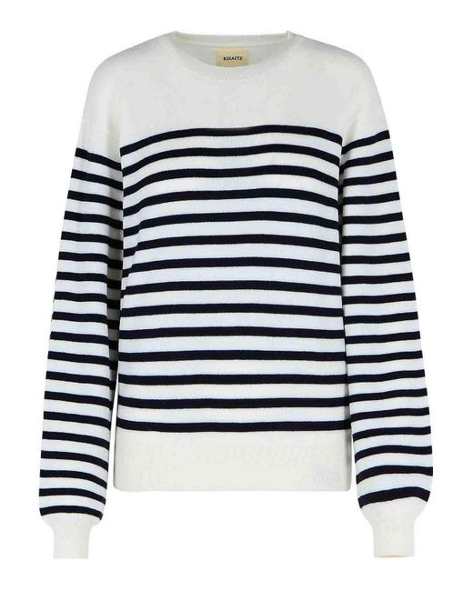 Khaite Blue Viola Cashmere Blend Sweater