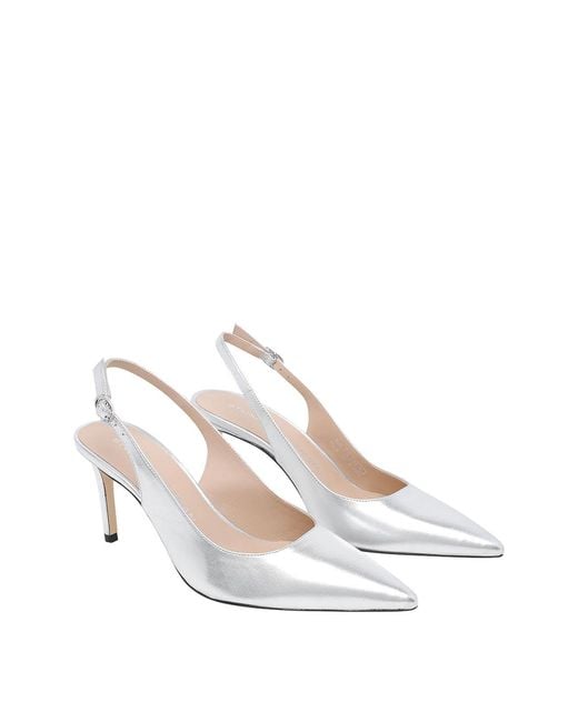 Stuart Weitzman White Stuart Power Slingback