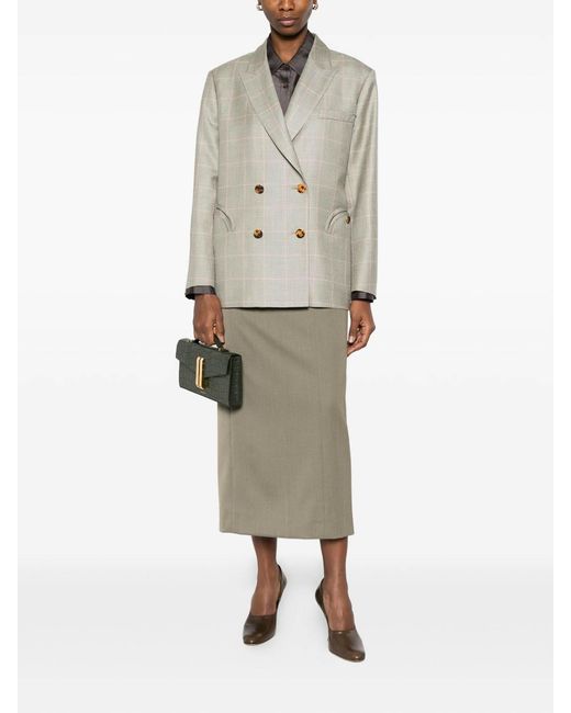 Blazé Milano White And Wool With Check Pattern