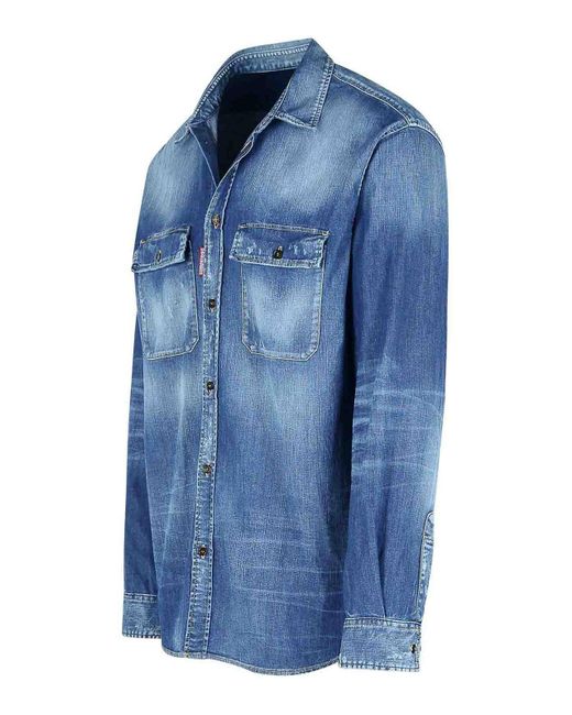 DSquared² Blue Denim Shirt for men