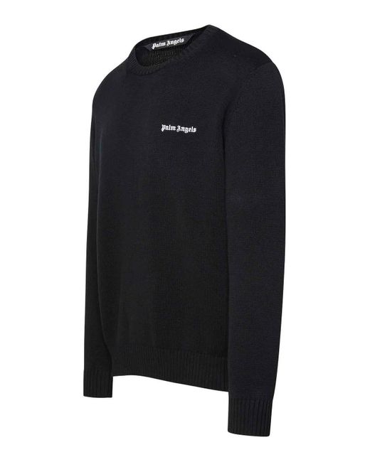 Palm Angels Blue Cotton Sweater for men