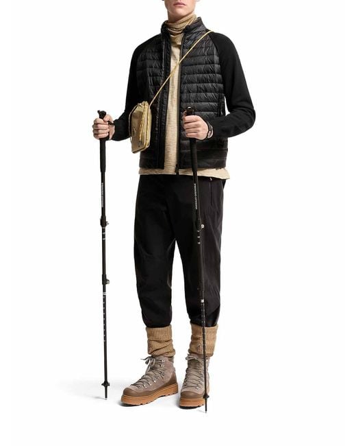 Moncler Black Padded Cardigan With Zip for men
