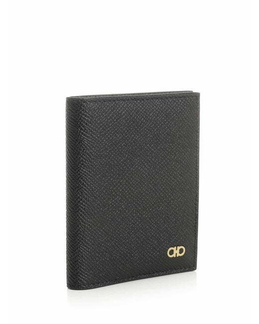 Ferragamo Gray Bifold Card Holder for men