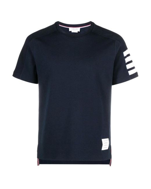 Thom Browne Blue 4-Bar Short-Sleeve T-Shirt for men