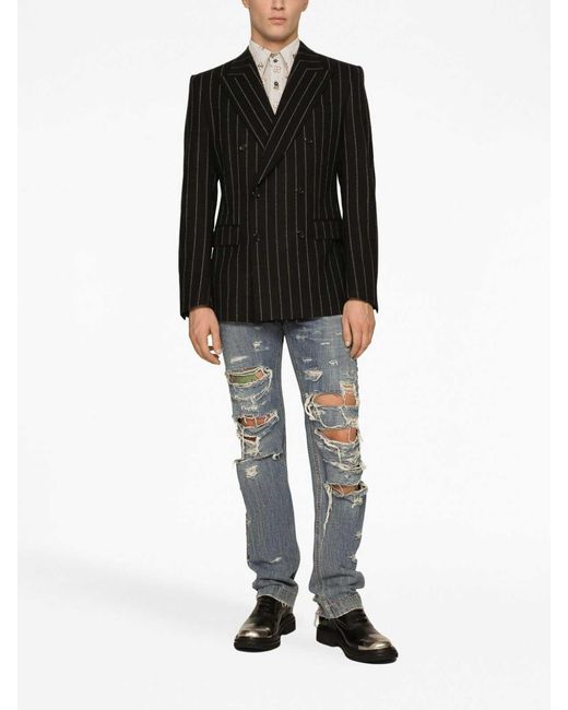 Dolce & Gabbana Black Double-Breasted Jacket for men