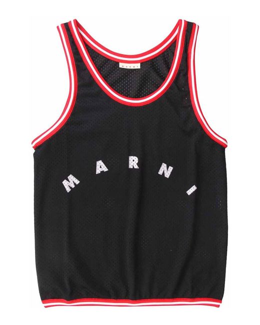 Marni Black T-shirt Shopping Bag for men
