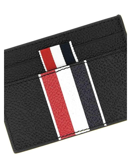 Thom Browne Black Rwb Card Holder for men