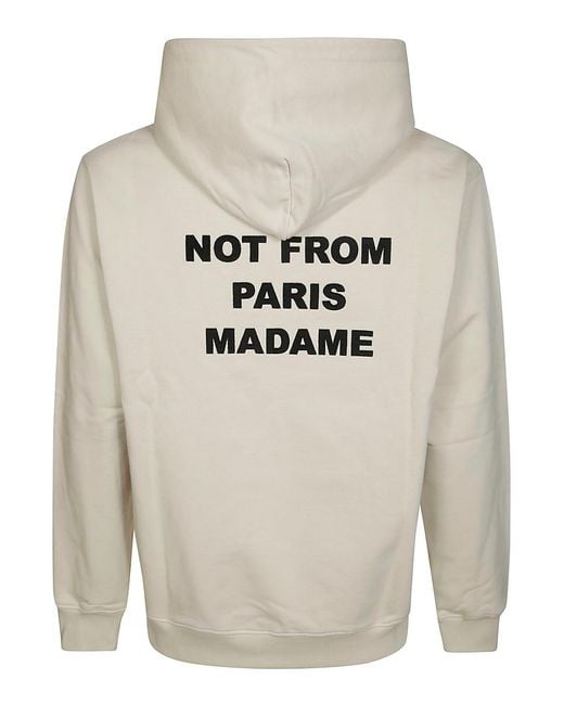 Drole de Monsieur White Le Hoodie Slogan Sweatshirt for men