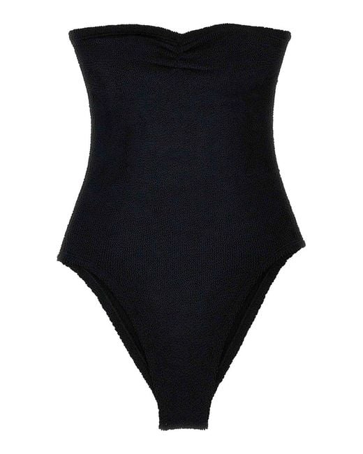 Hunza G Black Brooke Swim One-Piece Swimsuit