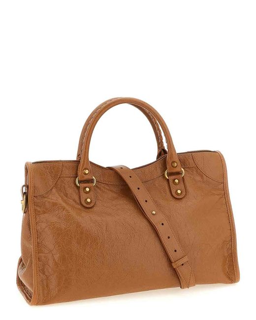 Balenciaga Brown 'Le City M' Handbag