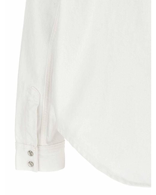 Wardrobe NYC White Denim Jacket
