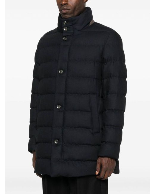Herno Blue Quilted Jacket With Tailored Fit for men