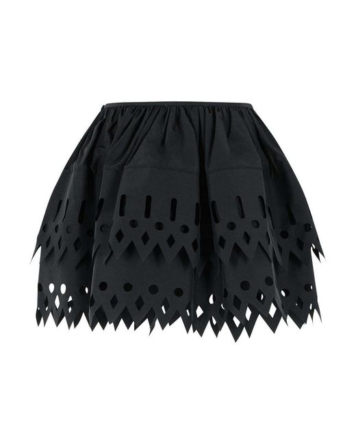 Blumarine Black Cut-out Mini Skirt