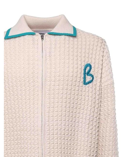 Bonsai Pink Zip-Up Knitted Jacket for men