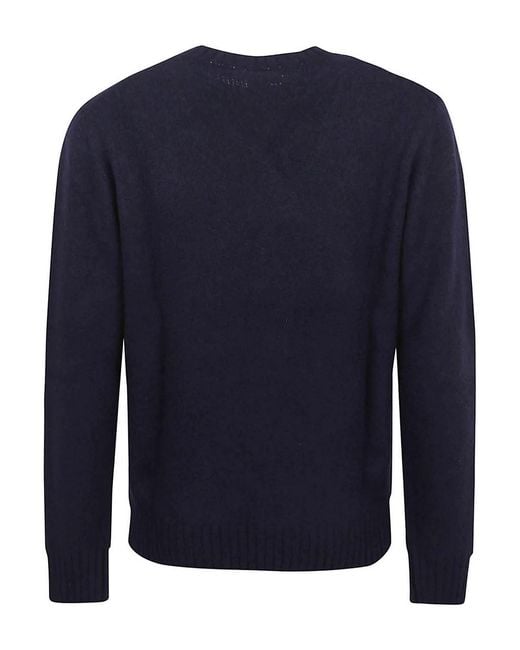 Aspesi Blue Round Neck for men