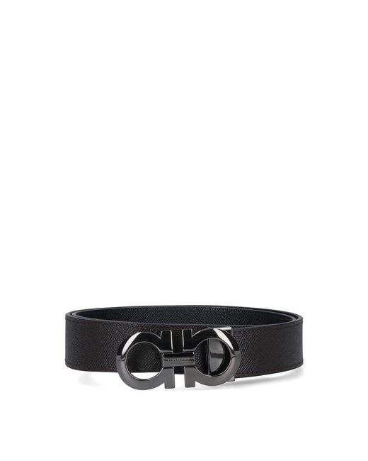 Ferragamo White Reversible Belt for men