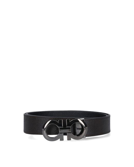 Ferragamo White Reversible Belt for men