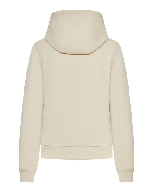 Burberry Natural Felpa Con Cappuccio E Cerniera