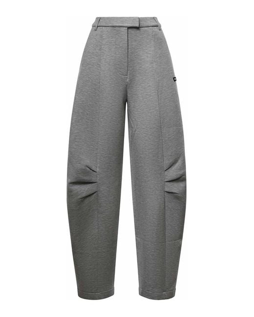 ROTATE BIRGER CHRISTENSEN Gray Scuba Cargo Trousers With Logo