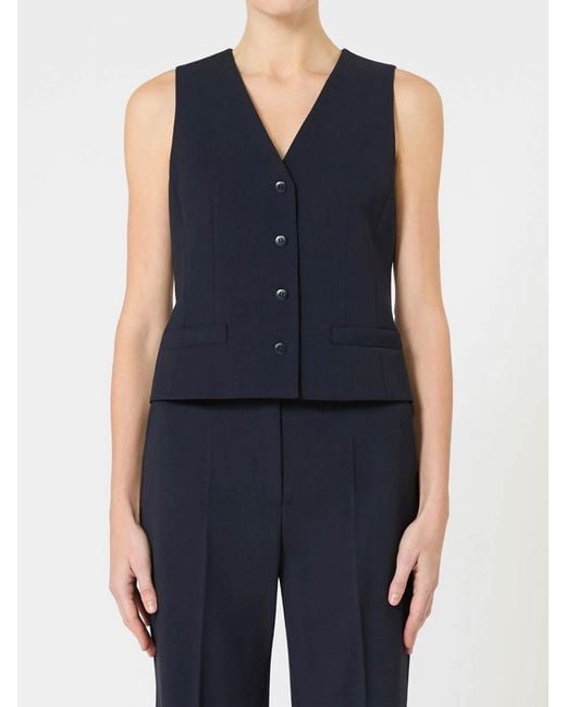 Max Mara Blue Studio Madia V-Neck Gilet
