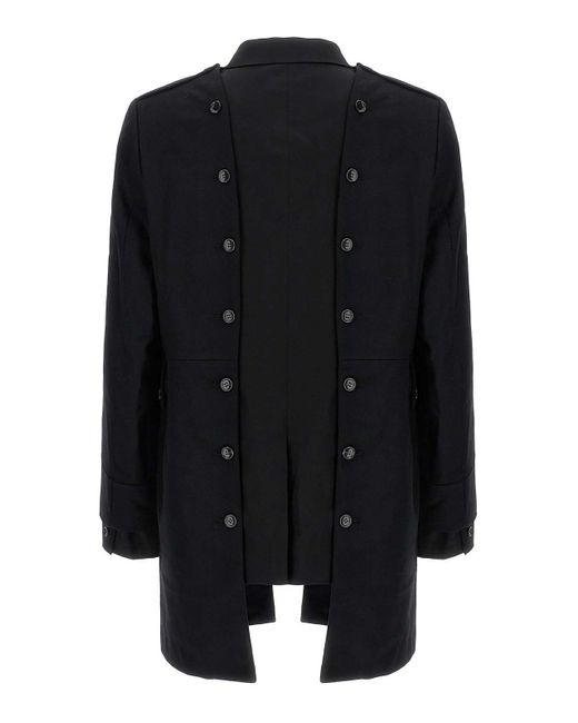 Comme Des Garcons Hommes Plus Black Double Layer Blazer Coat for men