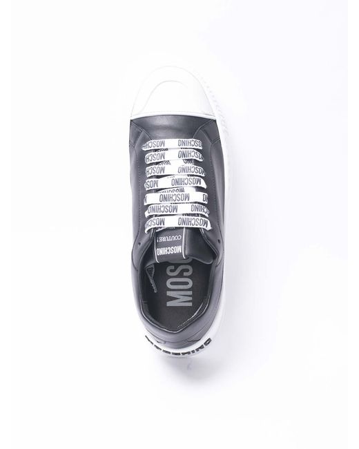 Moschino White High Sole Sneakers for men