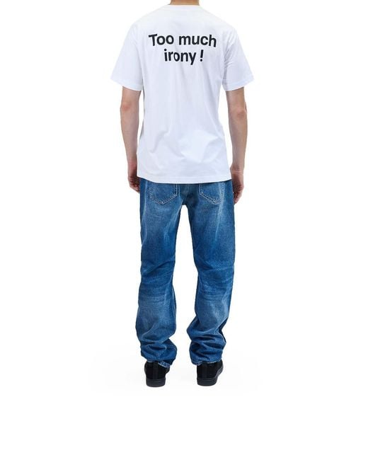 Moschino White Too Much Iron T-Shirt for men