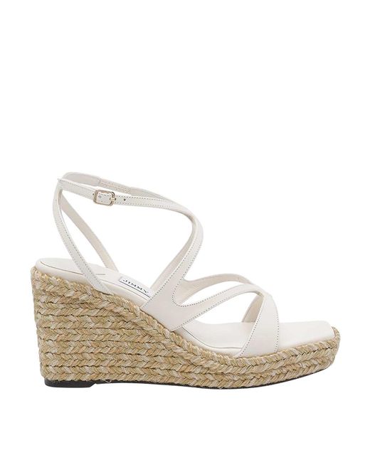 Jimmy Choo White Ayla Wedges