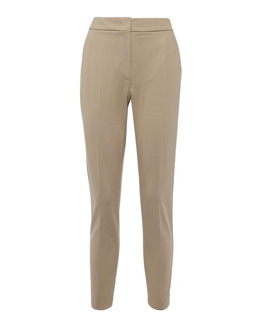 Max Mara Natural Pegno Viscose Jersey Trousers