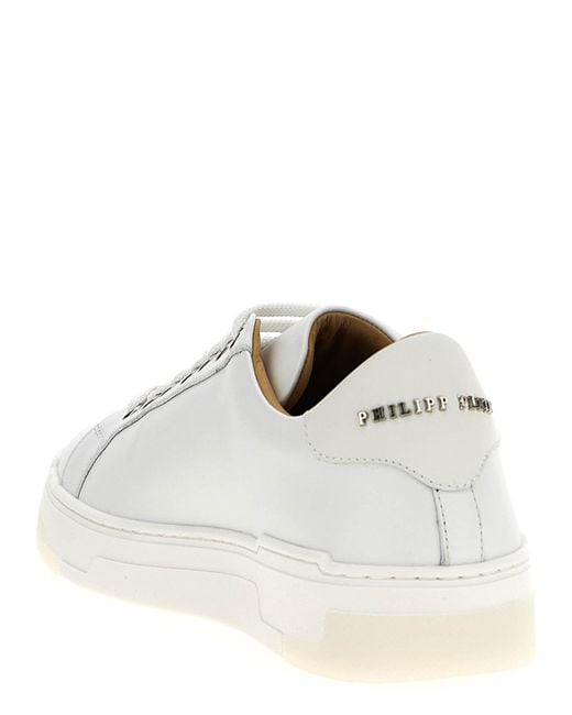Philipp Plein White Hexagon Sneakers for men