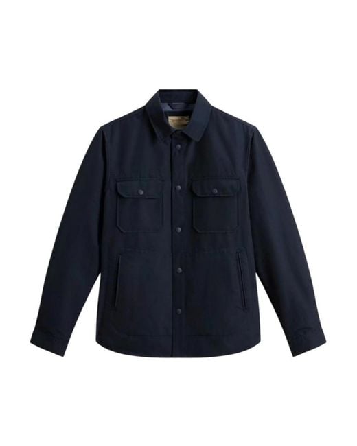 Woolrich Blue Overshirt for men