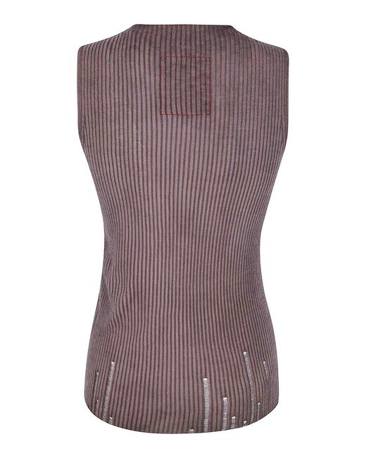 Uma Wang Brown Sleeveless Sweater