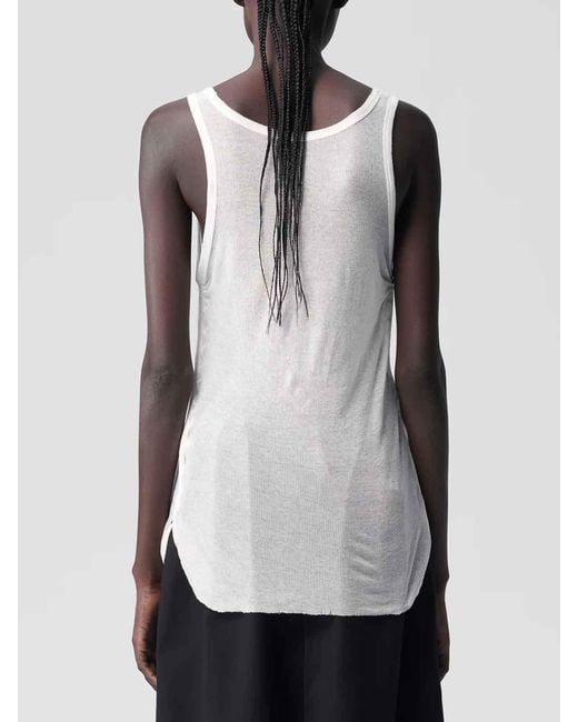 Ann Demeulemeester White Mara Wrinkled Cropped Tank Top