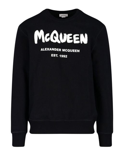 Alexander McQueen Black Logo Sweater for men