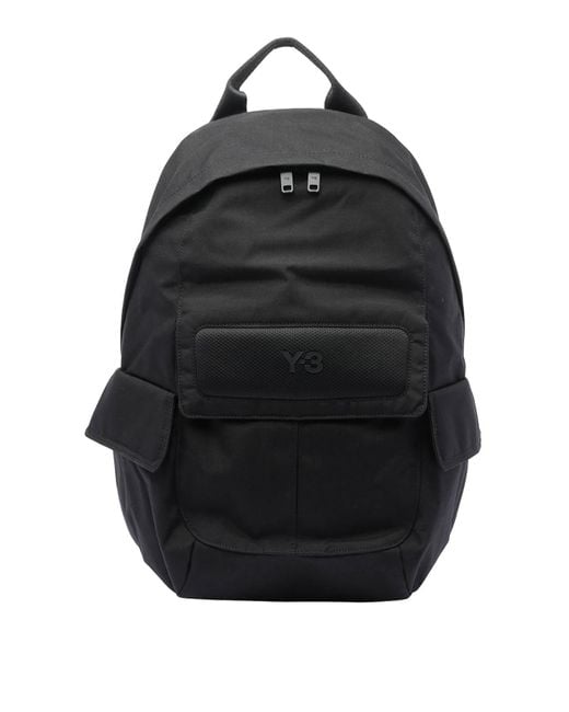 Y-3 Black Adidas Backpack for men