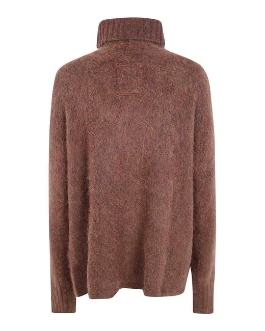 Uma Wang Brown High Neck Top