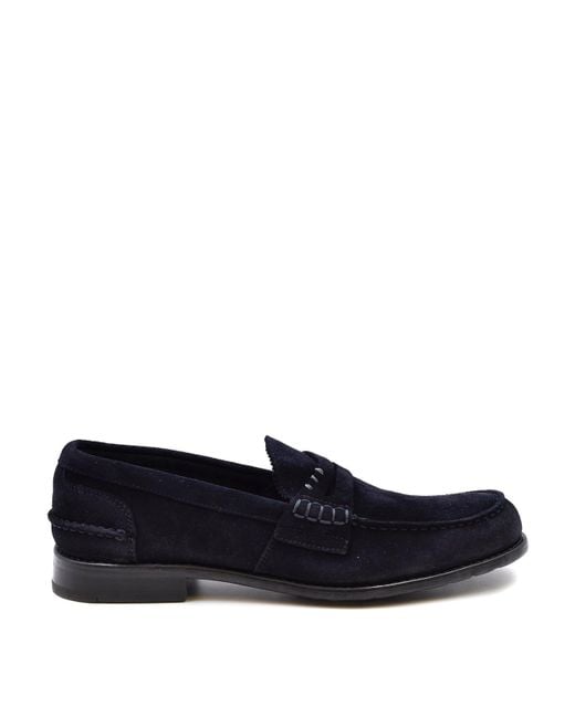 Premiata Blue Suede Loafers for men