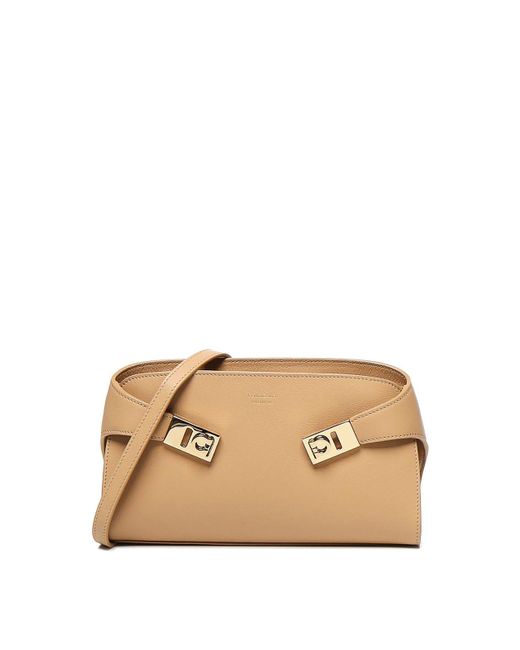 Ferragamo Natural Mini Hug Shoulder Bag