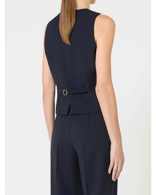 Max Mara Blue Studio Madia V-Neck Gilet