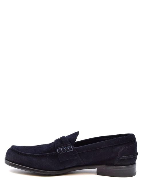 Premiata Blue Suede Loafers for men