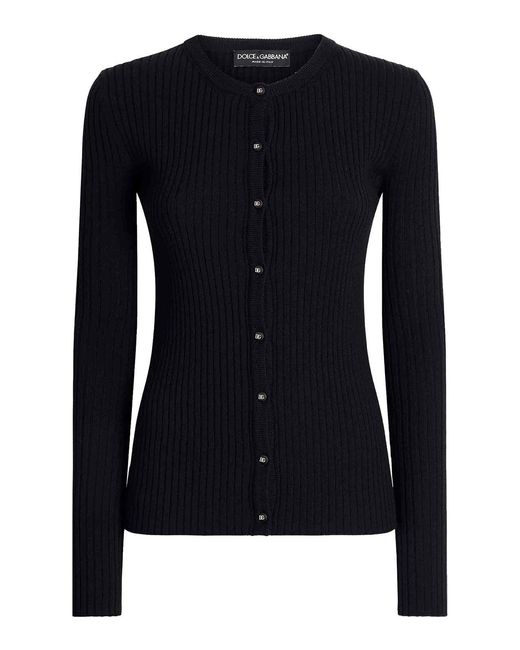 Dolce & Gabbana Black Cardigan With Buttons