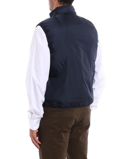 Aspesi Blue Jil Nylon Taffeta Padded Vest for men