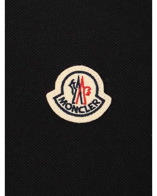 Moncler Black Short-Sleeved Polo Shirt for men