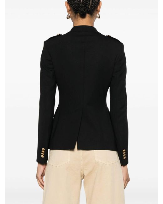 Tagliatore Black Wool Double-Breasted Jacket