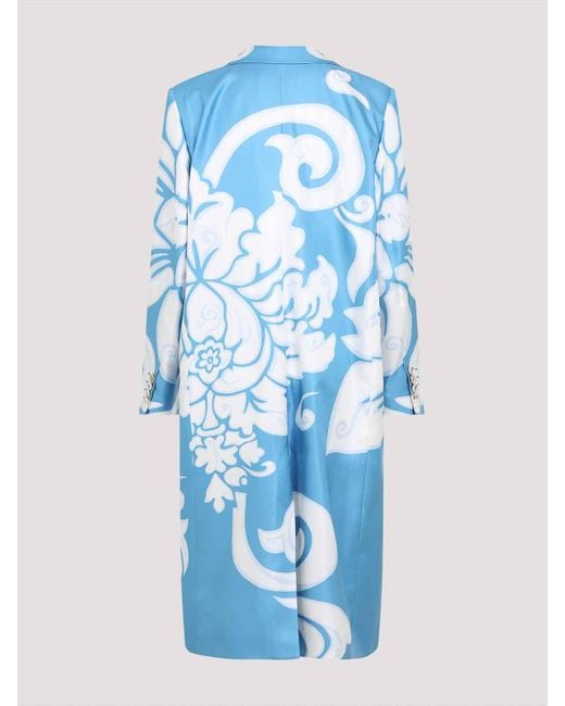 Etro Blue Printed Caban