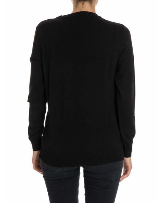 Stella Jean Black Wool Sweater