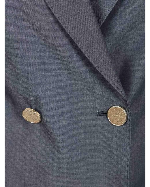 Sartoria Latorre Blue Double-Breasted Blazer