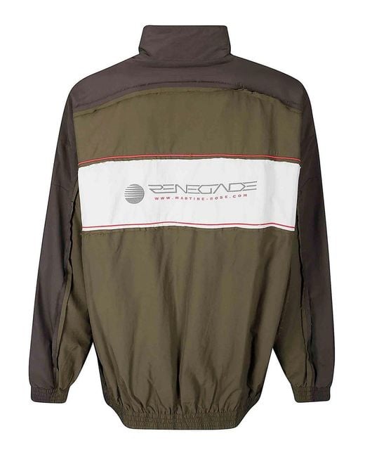 Martine Rose Green Layered Track Jacket for men