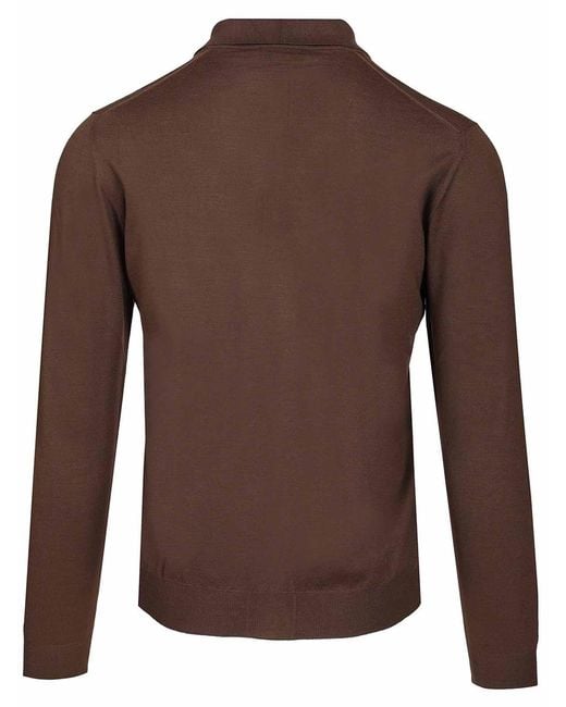 Fedeli Brown Knitted Shirt for men
