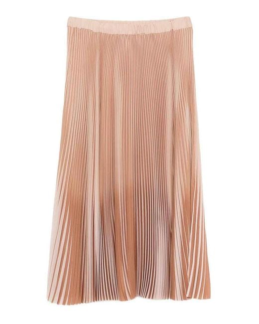 Fabiana Filippi Pink Pleated Maxi Skirt